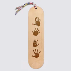 Marque page personnalisé bois gravé avec cordon liberty - édition spéciale