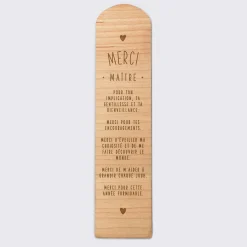 Marque page personnalisé bois gravé - Edition spéciale "Merci maître"