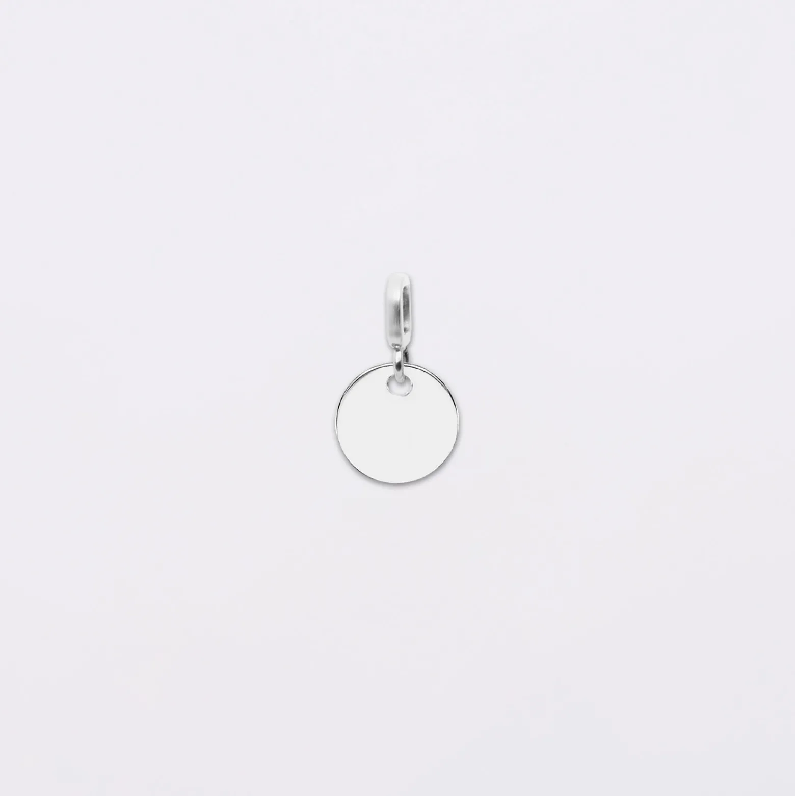 Mini-charm anneau collection Chapitre médaille gravée argent 10 mm