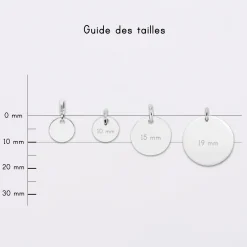 Mini-charm anneau collection Chapitre médaille gravée argent 10 mm