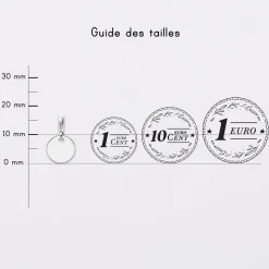 Mini-charm anneau collection Chapitre médaille gravée argent 10 mm
