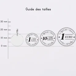 Mini-charm anneau collection Chapitre médaille gravée argent 15 mm