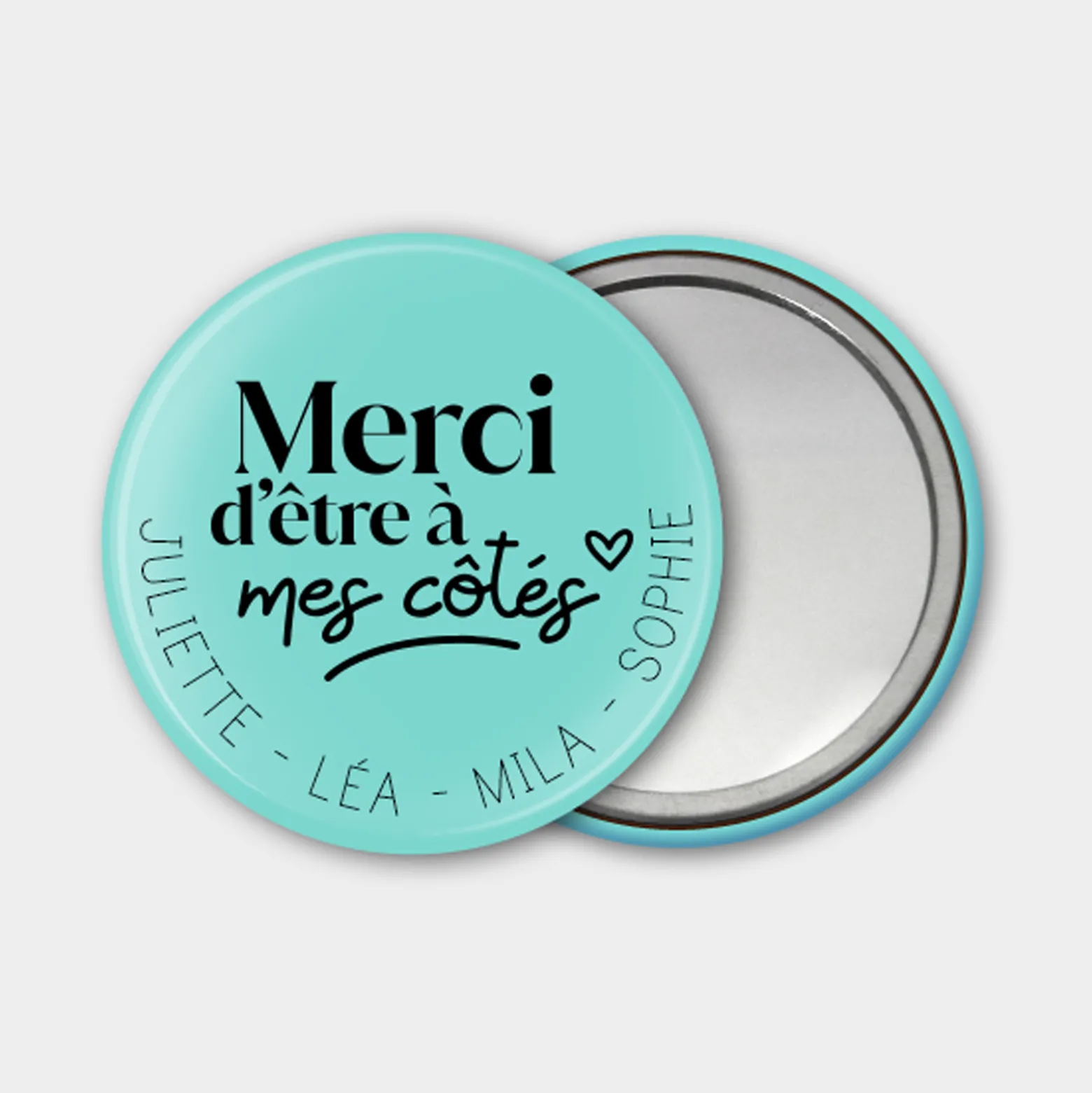 Miroir de poche EVJF personnalisé 56mm