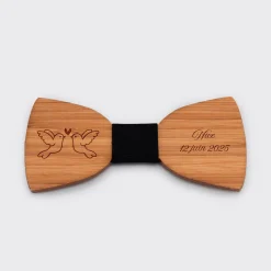 Noeud papillon Marié personnalisé gravé bois classique