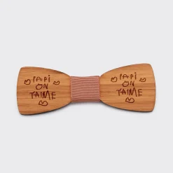 Noeud papillon personnalisé gravé bois slim