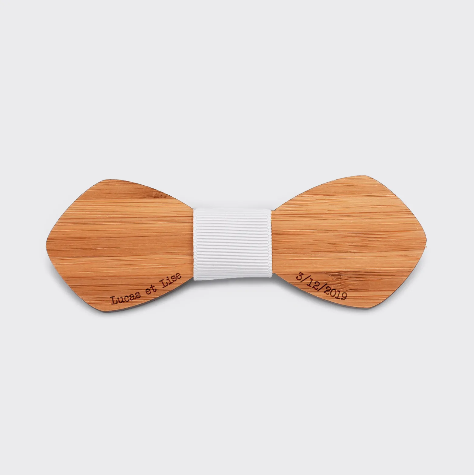 Noeud papillon personnalisé gravé bois dandy
