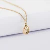 Pendentif coquillage perle blanche plaqué or 12 mm