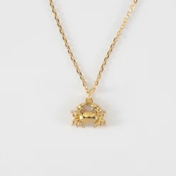 Pendentif crabe plaqué or 7x12 mm