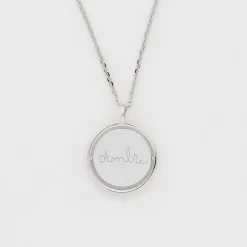 Pendentif enfant personnalisé médaille réversible Eternelle gravée argent 18 mm