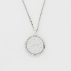 Pendentif enfant personnalisé médaille réversible Eternelle gravée argent 18 mm - HappyBulle x Capucine