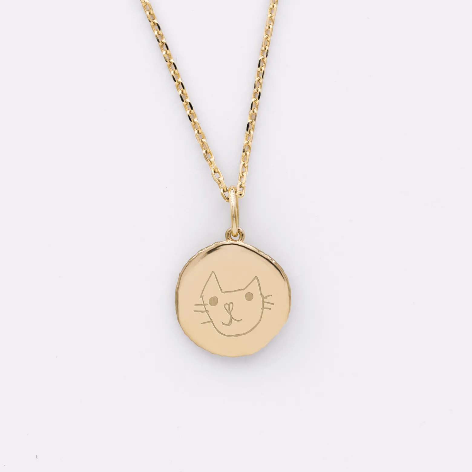 Pendentif enfant personnalisé médaille gravée plaqué or rose des vents texturée 14 mm