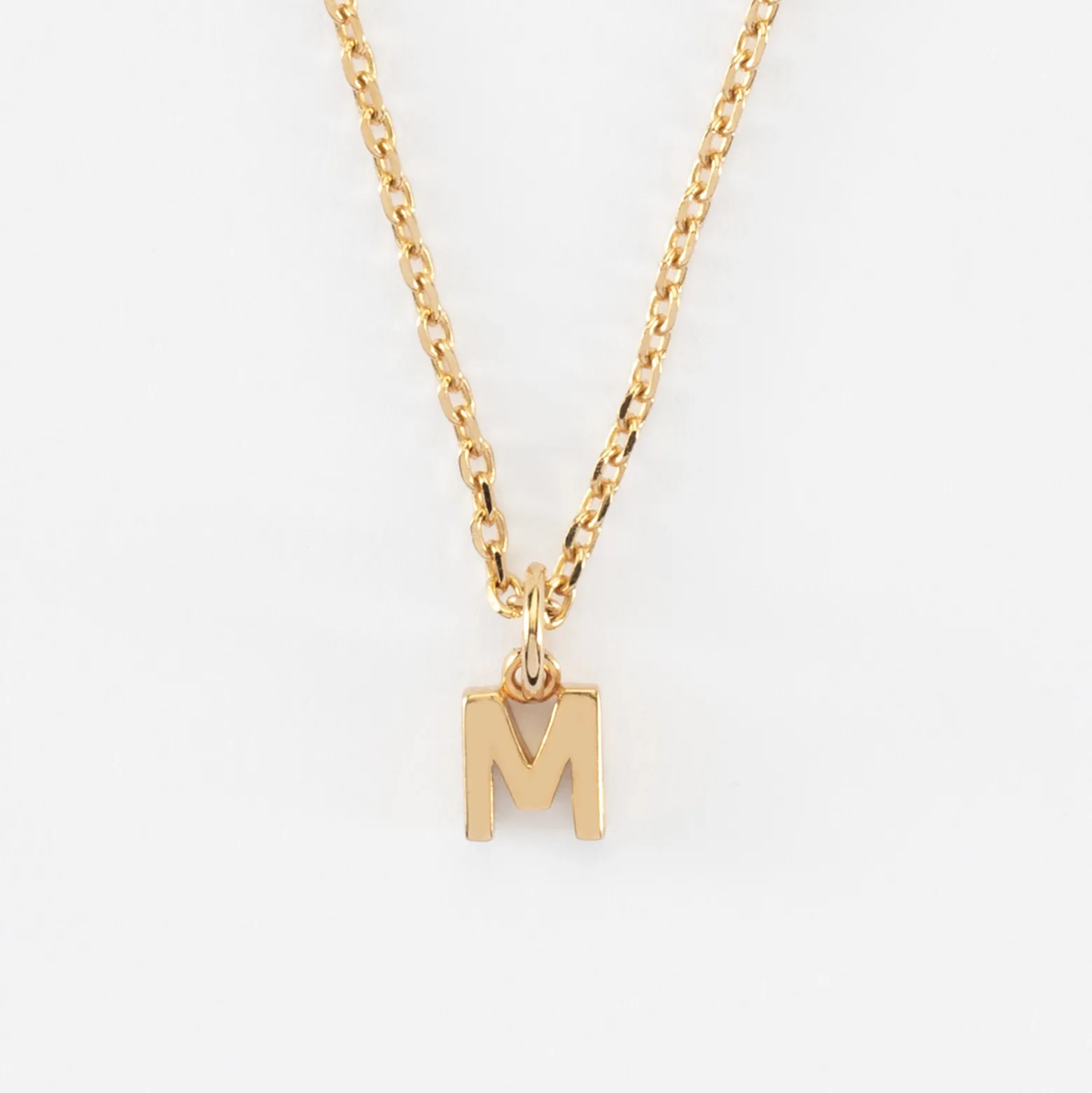 Pendentif enfant personnalisé médaille plaqué or lettre initiale 5 mm