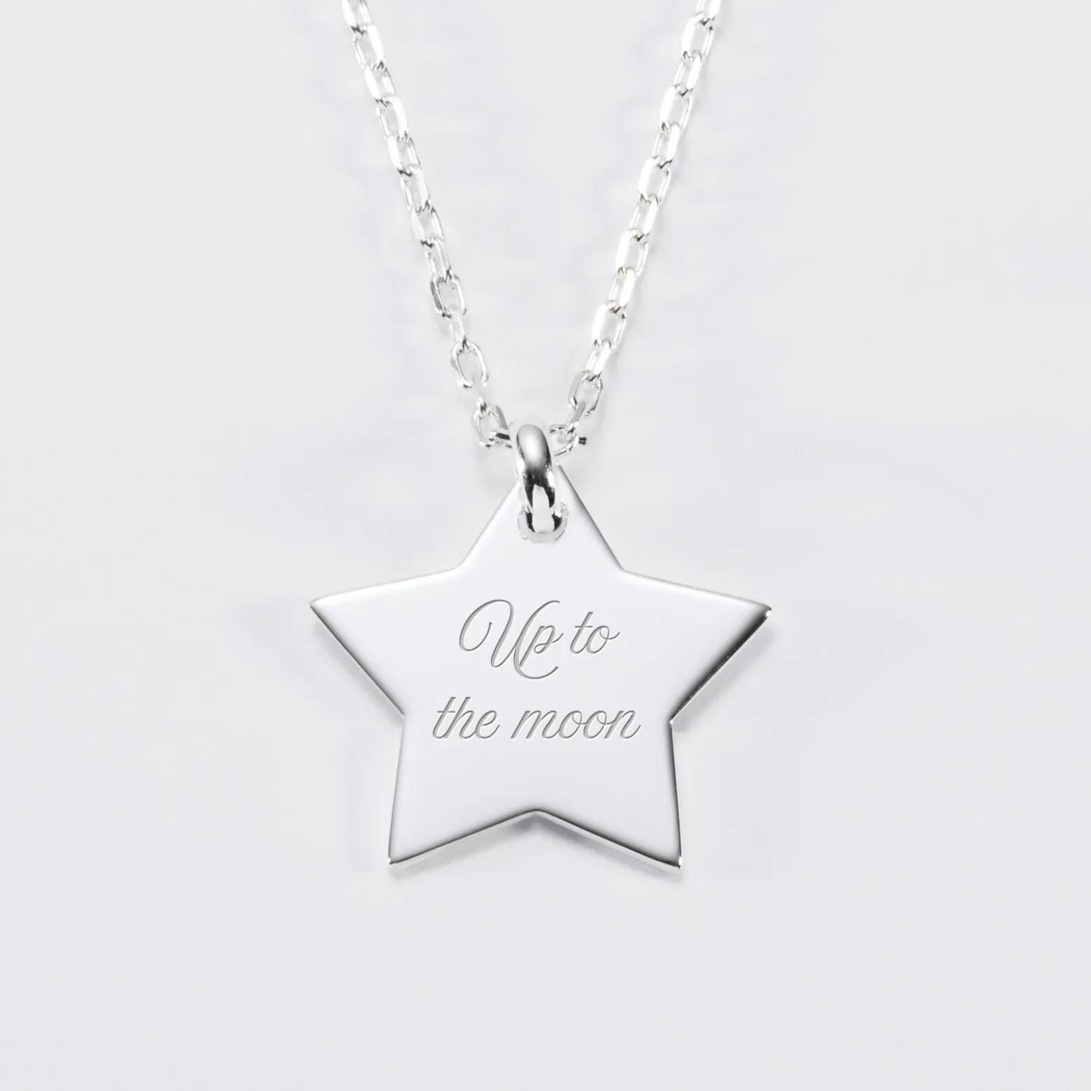 Pendentif enfant personnalisé prénom médaille gravée argent dormeuse étoile 20x20