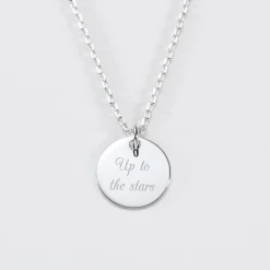 Pendentif enfant personnalisé médaille gravée argent 15 mm