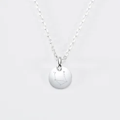 Pendentif enfant personnalisé initiale médaille gravée argent 10 mm