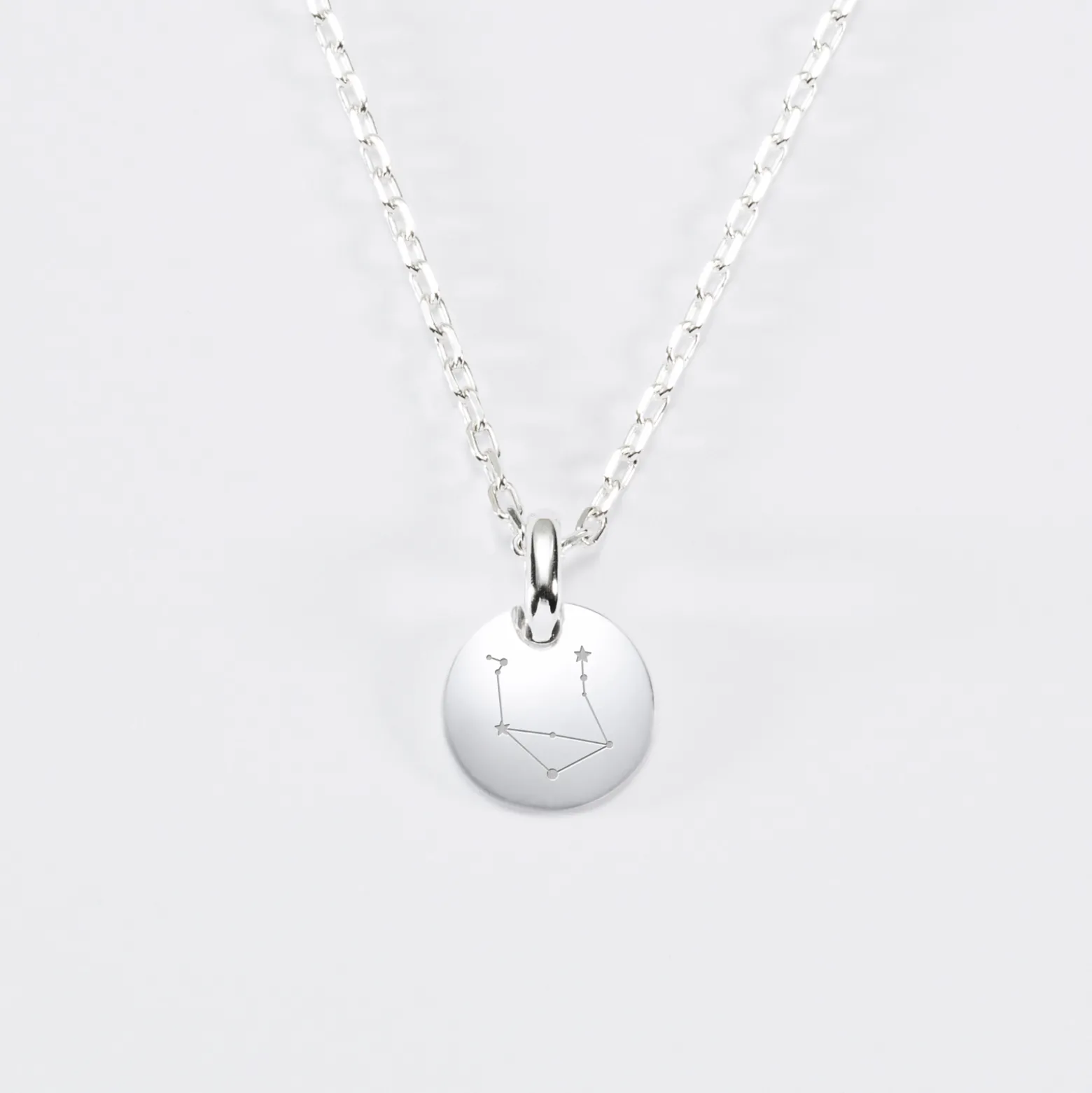 Pendentif enfant personnalisé initiale médaille gravée argent 10 mm