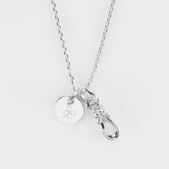 Pendentif enfant personnalisé "Le lien" et médaille gravée argent 10 mm - HappyBulle x Lilylovesfashion