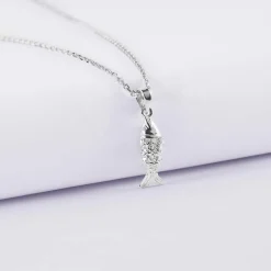Pendentif enfant poisson articulé argent 15 mm