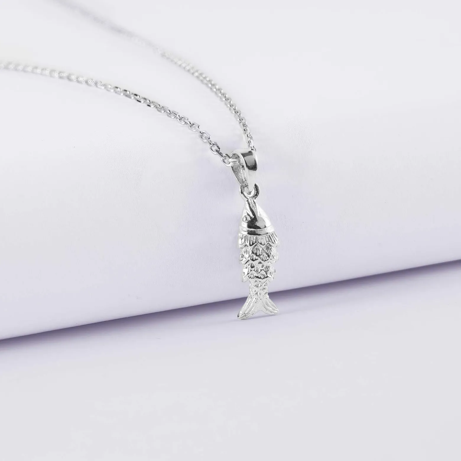 Pendentif enfant poisson articulé argent 15 mm