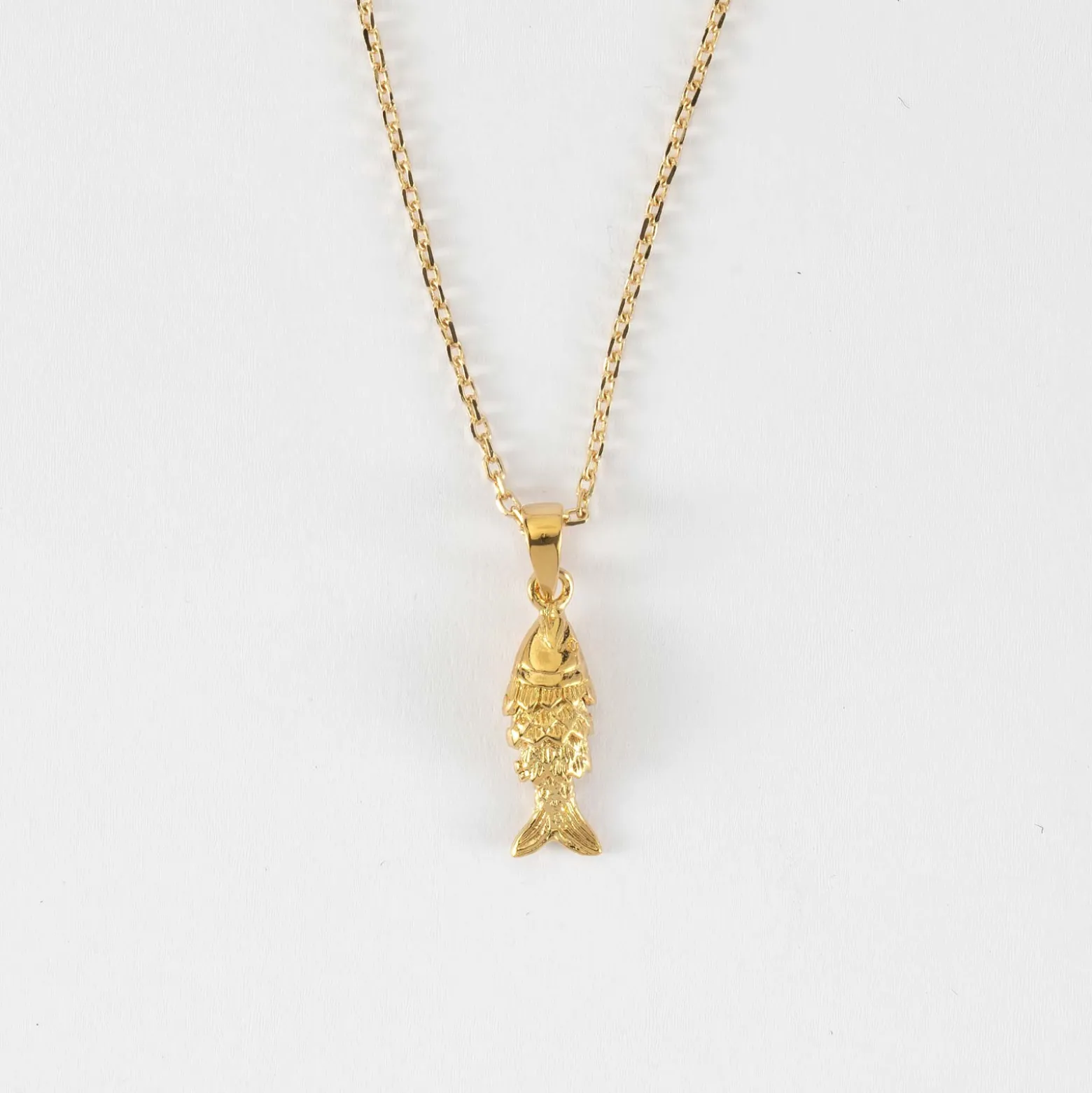 Pendentif enfant poisson articulé plaqué or 15 mm