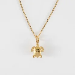 Pendentif enfant tortue plaqué or 10 mm