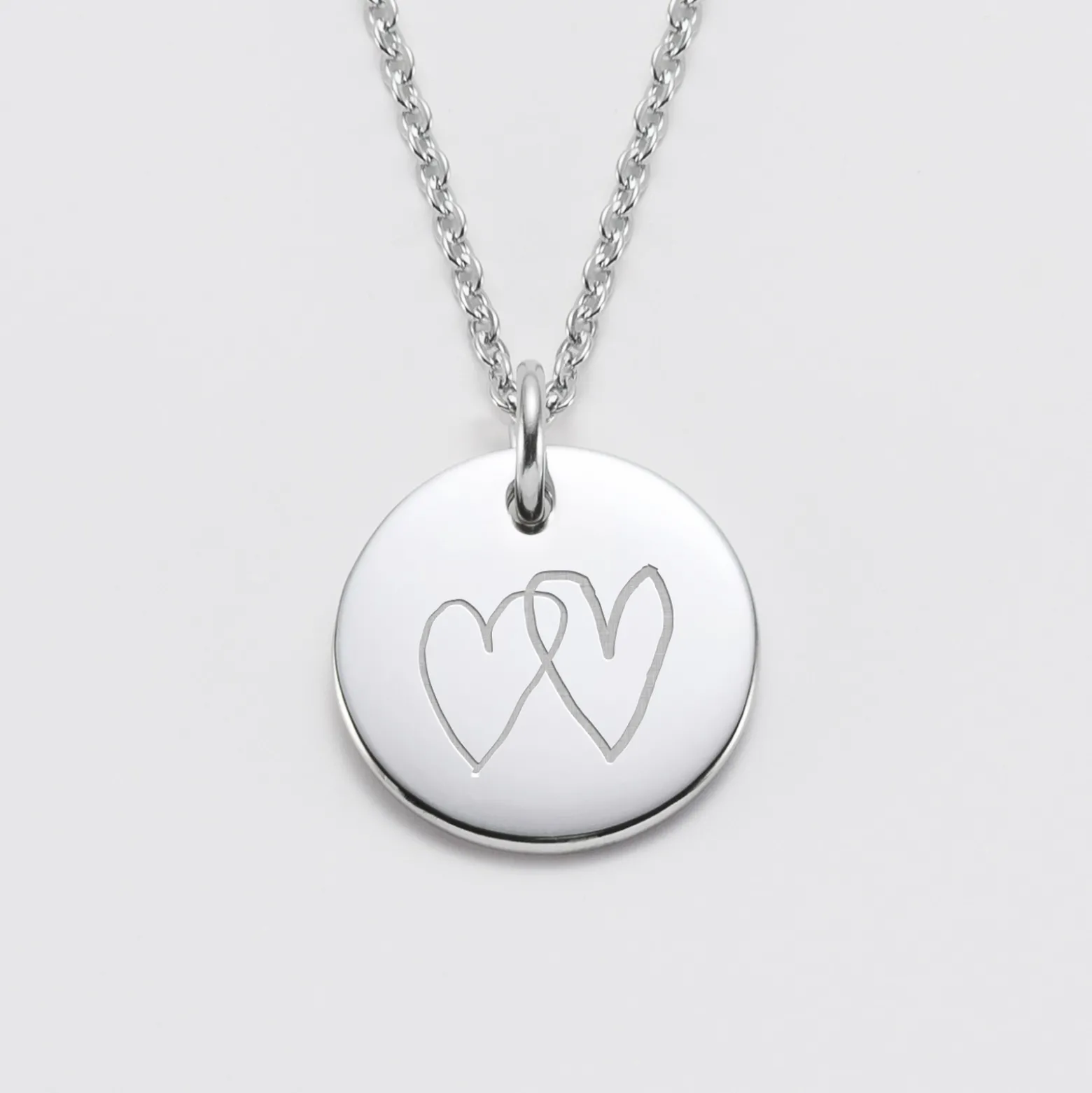 Pendentif EVG personnalisé médaille gravée acier 20 mm