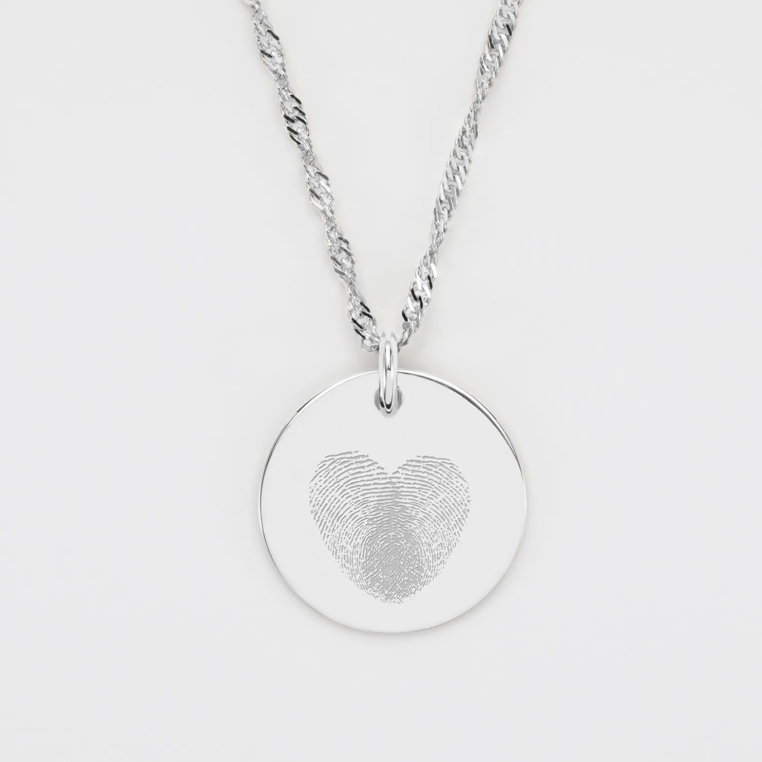 Pendentif EVJF personnalisé médaille gravée argent 19 mm
