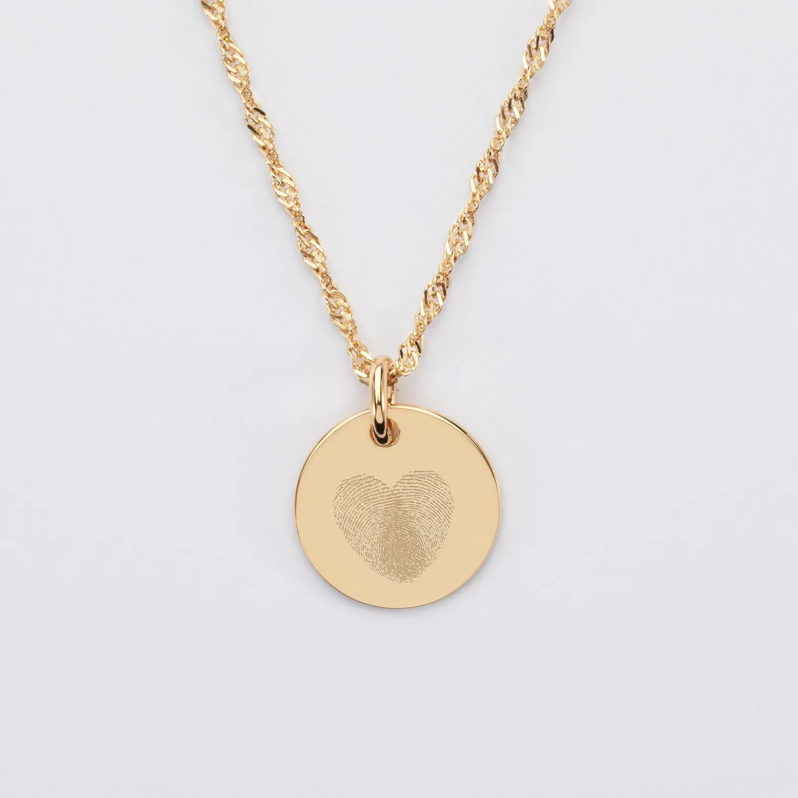 Pendentif EVJF personnalisé médaille gravée plaqué or 15 mm