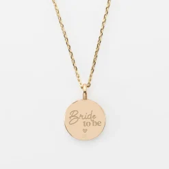 Pendentif EVJF personnalisé médaille gravée plaqué or email noir soleil 14 mm