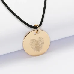 Pendentif EVJF personnalisé médaille gravée plaqué or 19 mm