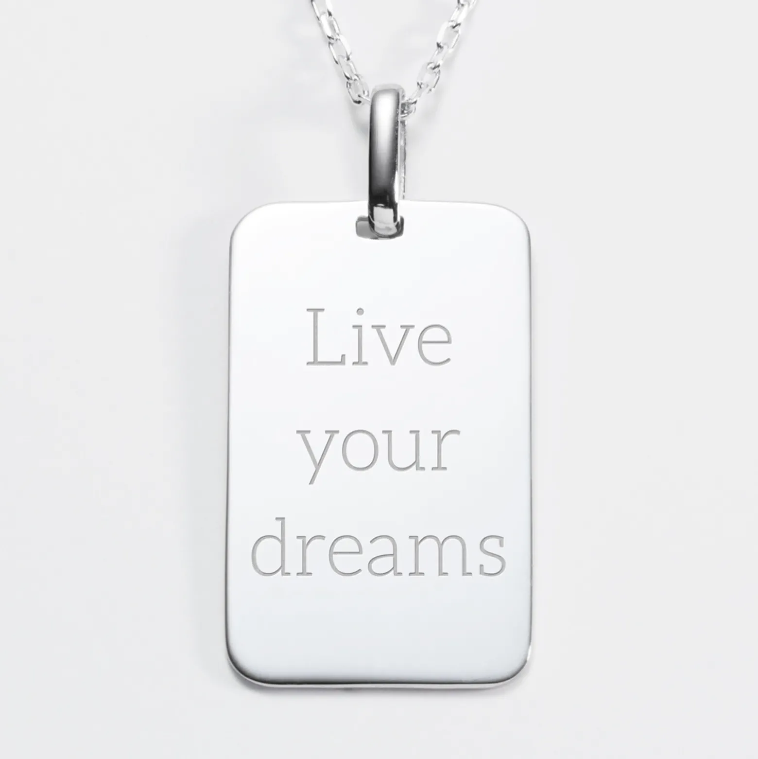 Pendentif homme personnalisé médaille gravée argent 20x32 mm