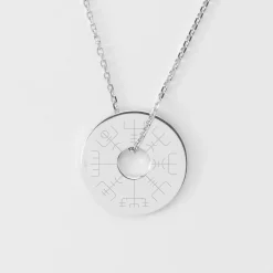Pendentif homme personnalisé médaille gravée argent cible soleil 20mm - Nos petits imparfaits