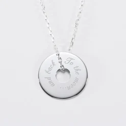 Pendentif homme personnalisé médaille gravée argent cible 20 mm