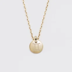 Pendentif initiale personnalisé médaille gravée plaqué or 10 mm - Edition spéciale Astro