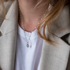 Pendentif initiale personnalisé médaille gravée argent 10 mm