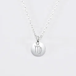 Pendentif initiale personnalisé médaille gravée argent 10 mm - Edition spéciale Astro