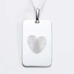 Pendentif Marié personnalisé médaille gravée argent 20x32 mm
