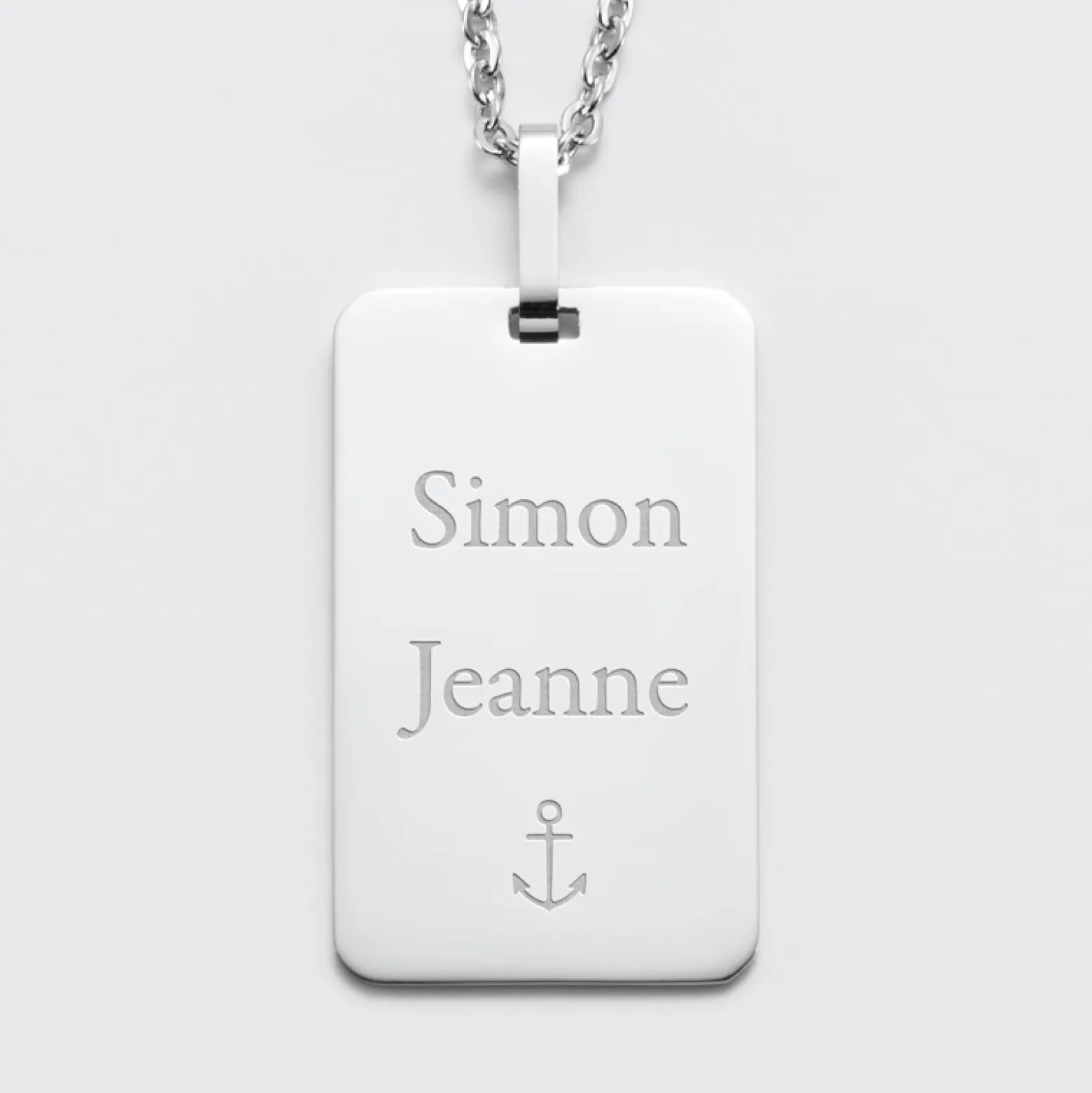 Pendentif Papa personnalisé médaille gravée acier 20x32 mm
