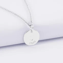 Pendentif personnalisé coeur estampillé argent 15 mm - HappyBulle x Atelier Wagram