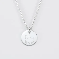 Pendentif personnalisé coeur estampillé argent 15 mm - HappyBulle x Atelier Wagram