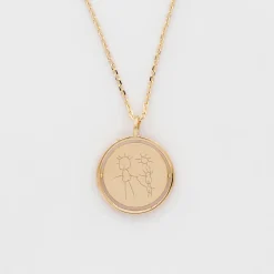 Pendentif personnalisé médaille réversible Eternelle gravée plaqué or 18 mm - HappyBulle x Capucine