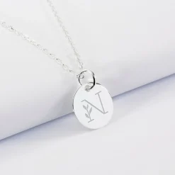 Pendentif personnalisé médaille gravée argent 15 mm - édition spéciale