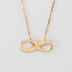 Pendentif personnalisé médaille gravée plaqué or infini 25x10mm