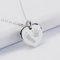 Pendentif personnalisé médaille gravée argent coeur bombé 21x20 mm