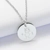 Pendentif personnalisé médaille gravée acier 20 mm