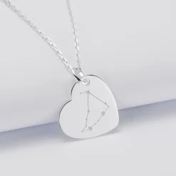 Pendentif personnalisé médaille gravée argent coeur 19x21mm
