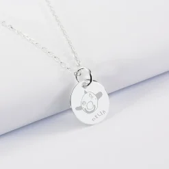 Pendentif personnalisé médaille gravée argent 15 mm