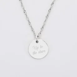 Pendentif personnalisé médaille gravée argent 15 mm