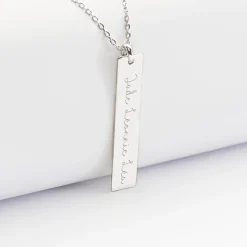 Pendentif personnalisé médaille gravée argent plaque 40x8 mm - édition spéciale 