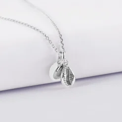 Pendentif personnalisé médaille gravée argent 10 mm et breloque(s) summer - à composer